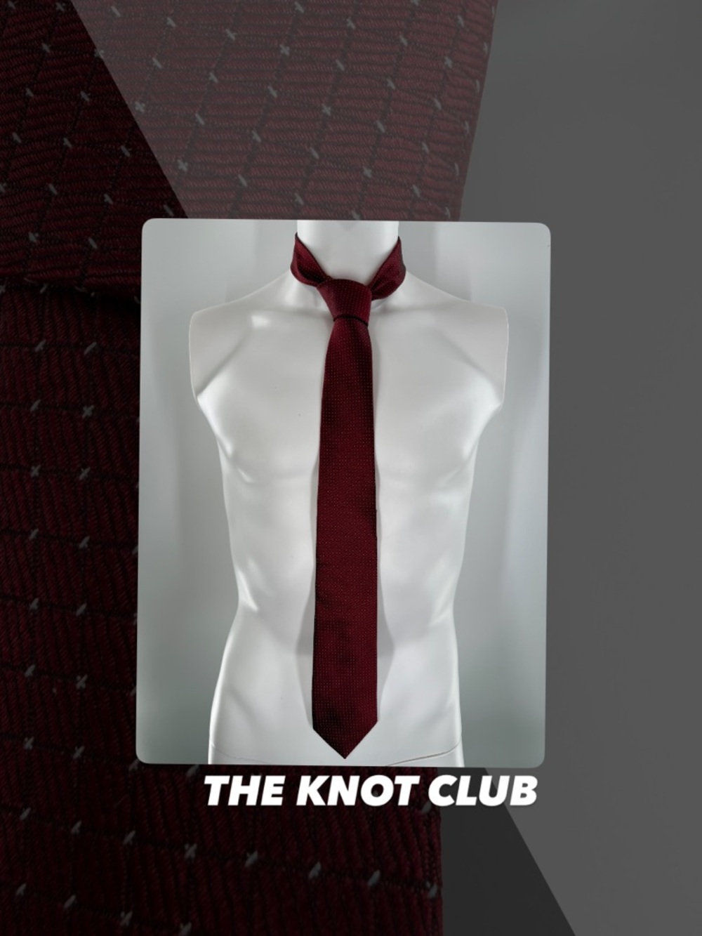 EUC The Knot Club Grid Pattern Tie